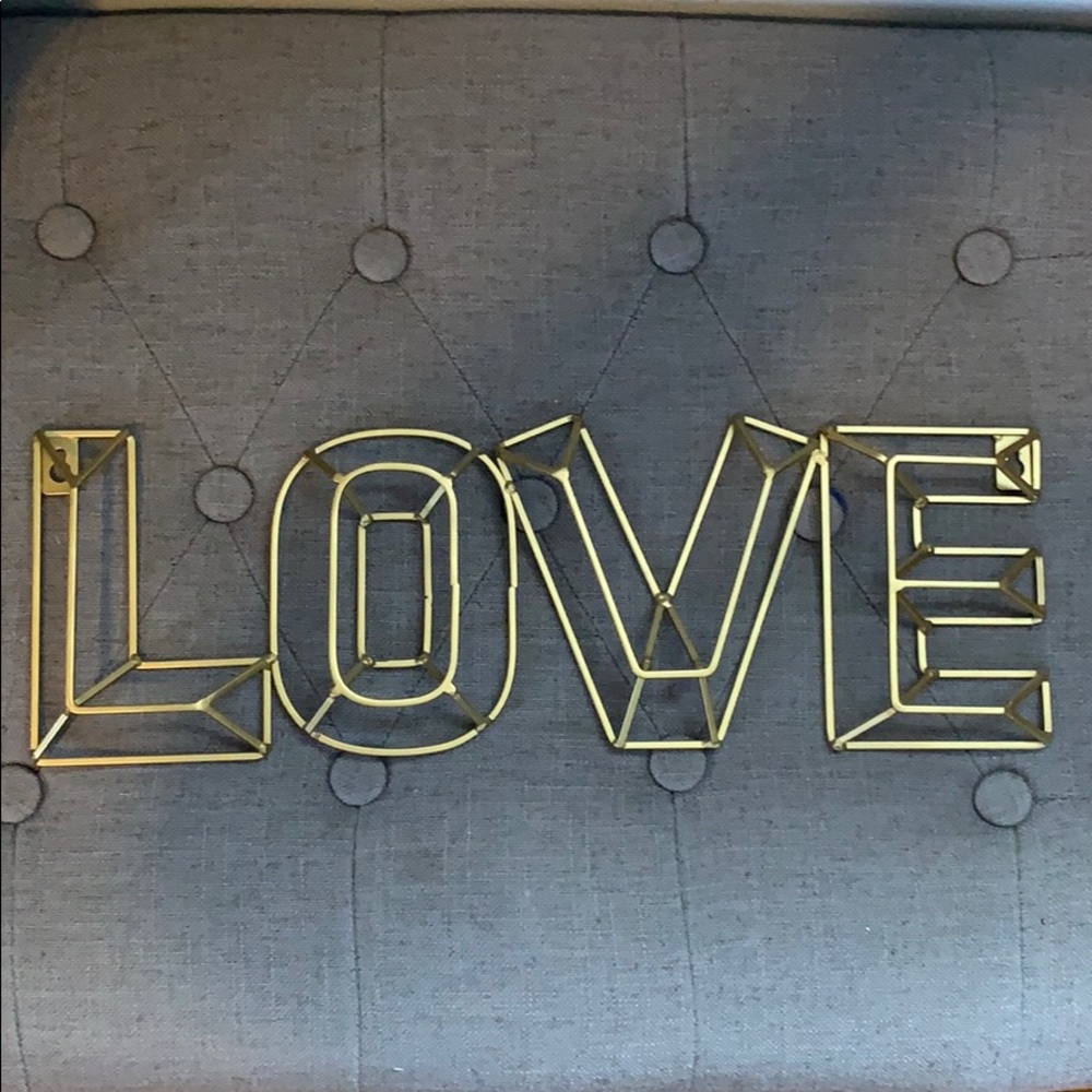 Love Brass Letter Wall Art